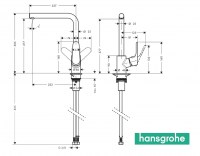 MONOMANDO COCINA 280 FOCUS M41 HANSGROHE